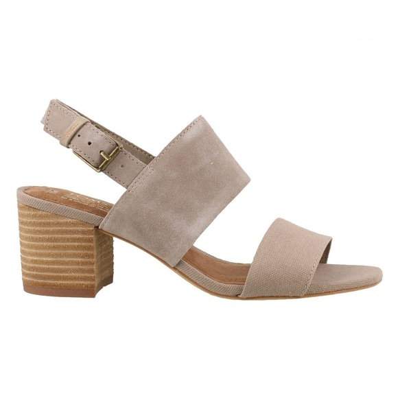 Toms Poppy Mid Heel Sandal in Taupe Medium Size 7.5 - Picture 9 of 9